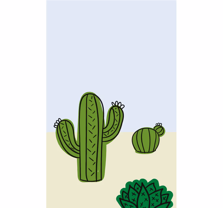 Kaktus plante rullegardin køkken - TenStickers