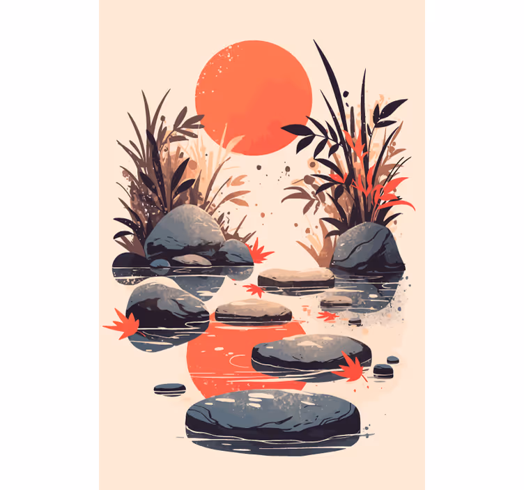 Inspiration japansk stil rullegardin til badeværelse - TenStickers