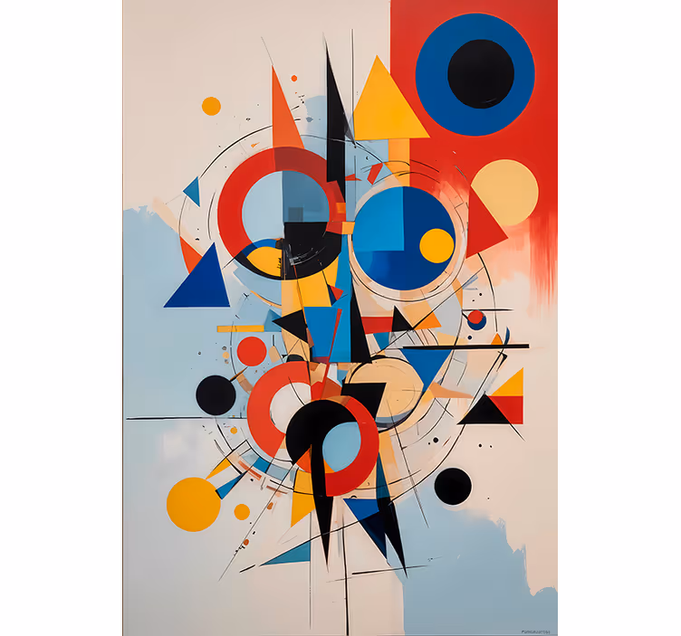 Geometrisk maling rullegardiner med tegninger - TenStickers