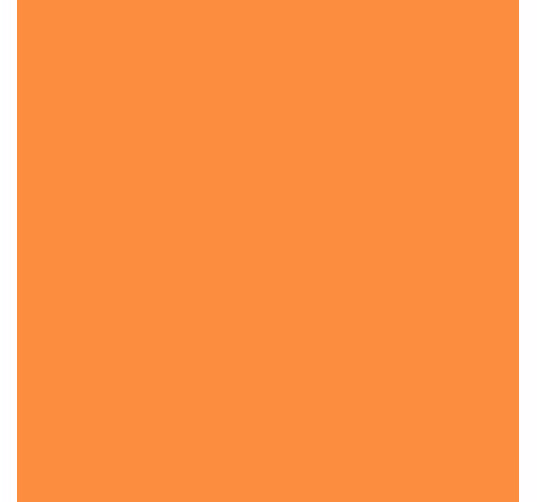 Orange ensfarvet rullegardin køkken - TenStickers