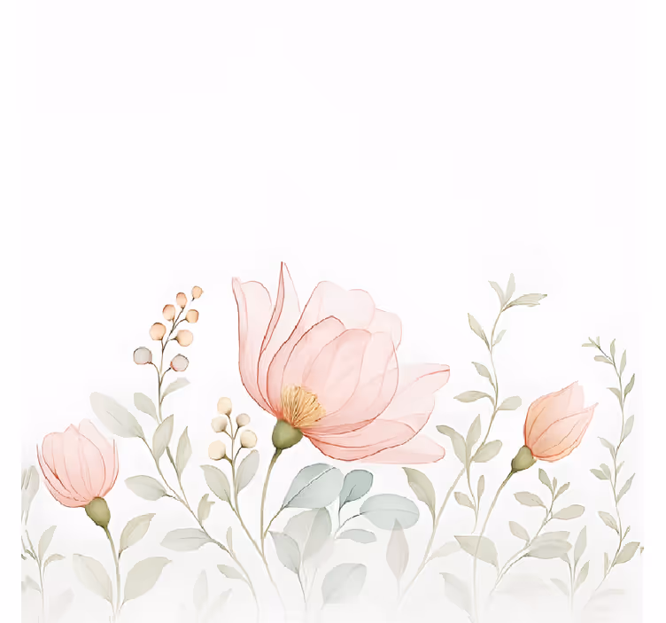Abstrakte blomsterdekorationer master bedroom rullegardin - TenStickers