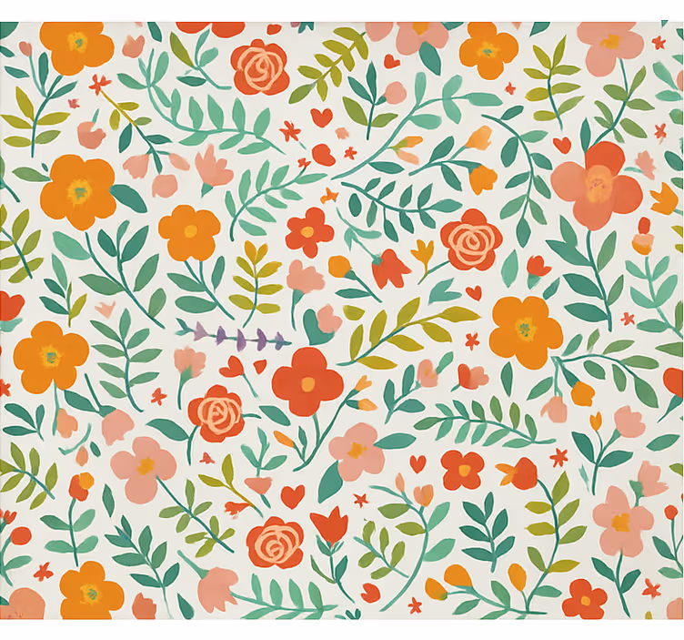 Muntre stiliserede blomstermotiver rullegardiner til baby værelse - TenStickers