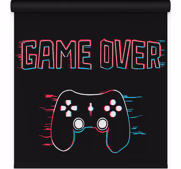 game over nørdede rullegardiner - TenStickers