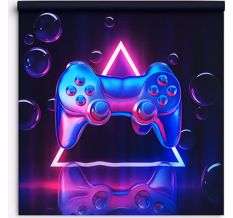Krom neon boble controller nørdede rullegardiner - TenStickers