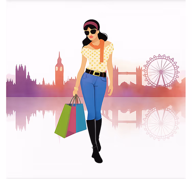 Londoner bypige rullegardin teenager - TenStickers