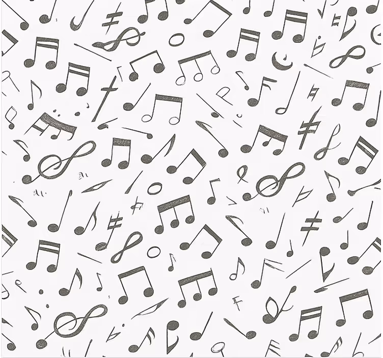 Musik noder mønster rullegardin teenager - TenStickers
