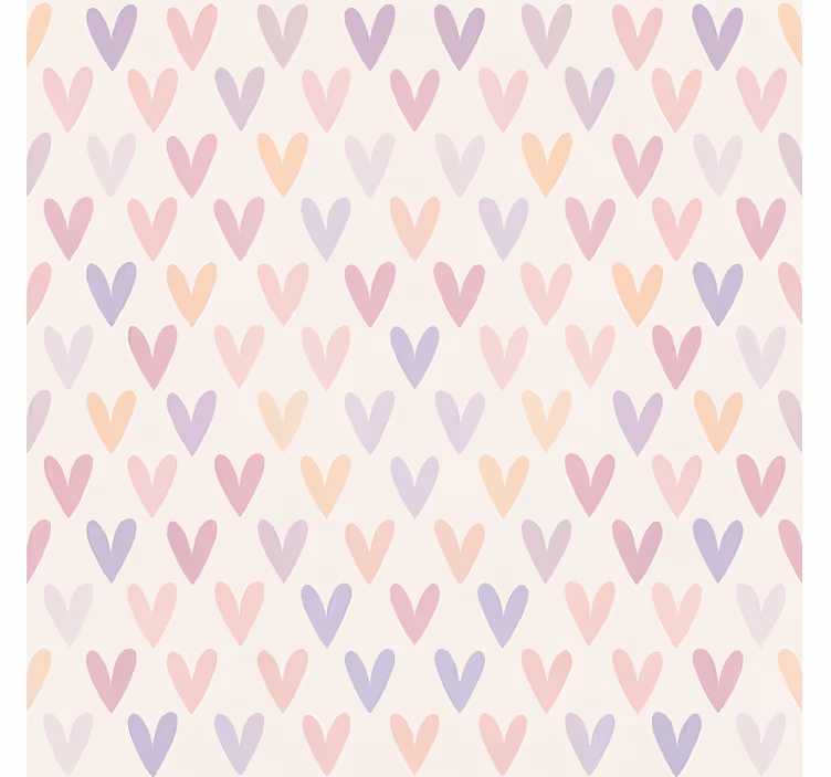 Pastel hjertemønster rullegardin teenager - TenStickers