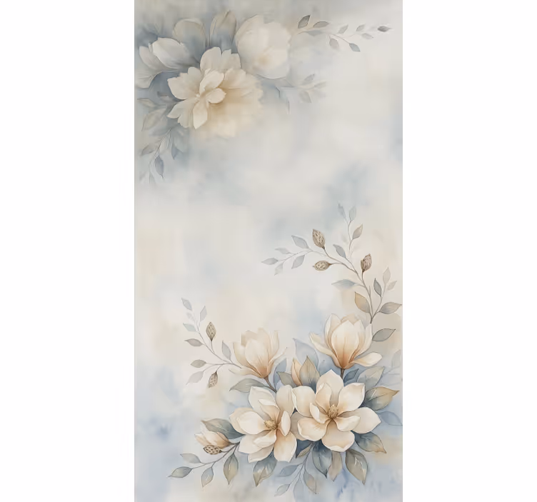 Akvarel, yndige blomster rullegardin teenager - TenStickers