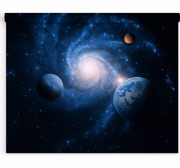 Kosmisk spiralgalakse rullegardin teenager - TenStickers