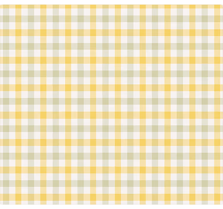 Gult picnicmønster spisestue rullegardiner - TenStickers