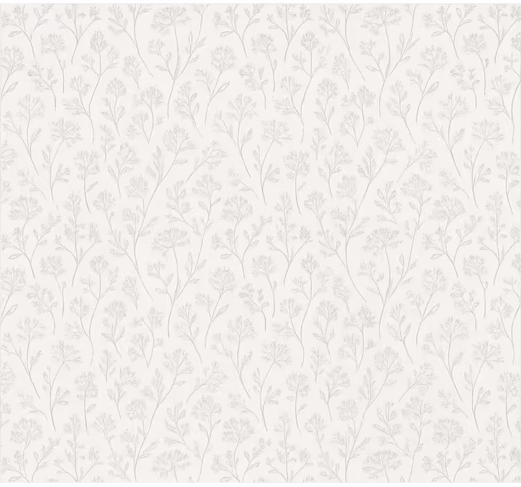 Tynd grå blomsterkunst rullegardin til spisestue - TenStickers