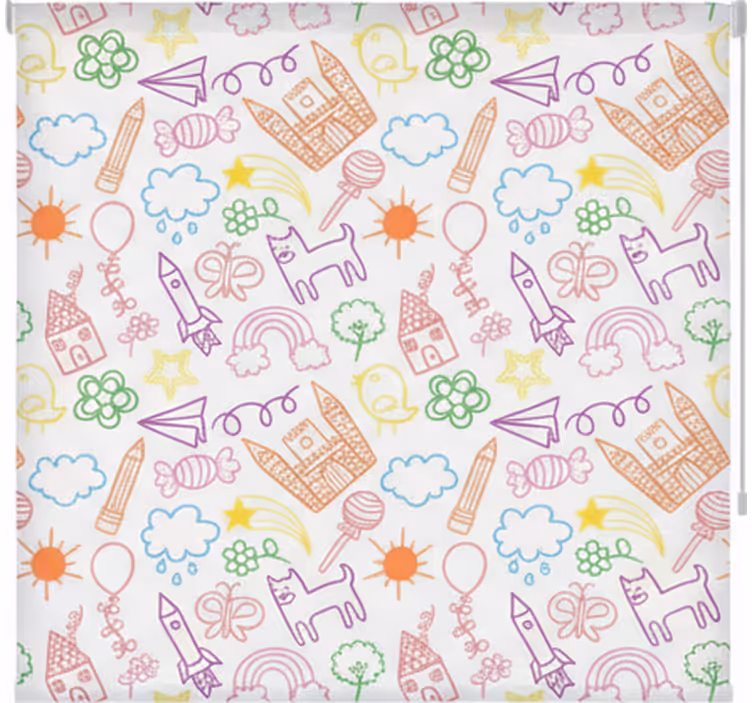 Skandinaviske rullegardiner med legende doodle print - TenStickers