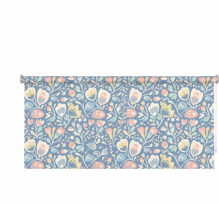 Skandinaviske rullegardiner pastel nordiske blomster - TenStickers