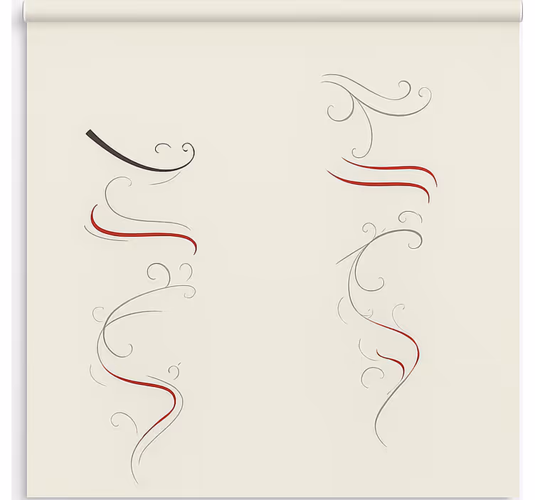 Skandinaviske rullegardiner abstrakt blomster spiral - TenStickers