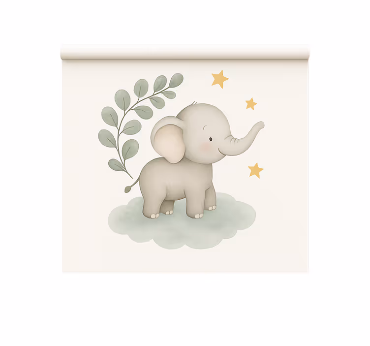 Skandinaviske rullegardiner tilpasselig sky baby elefant - TenStickers