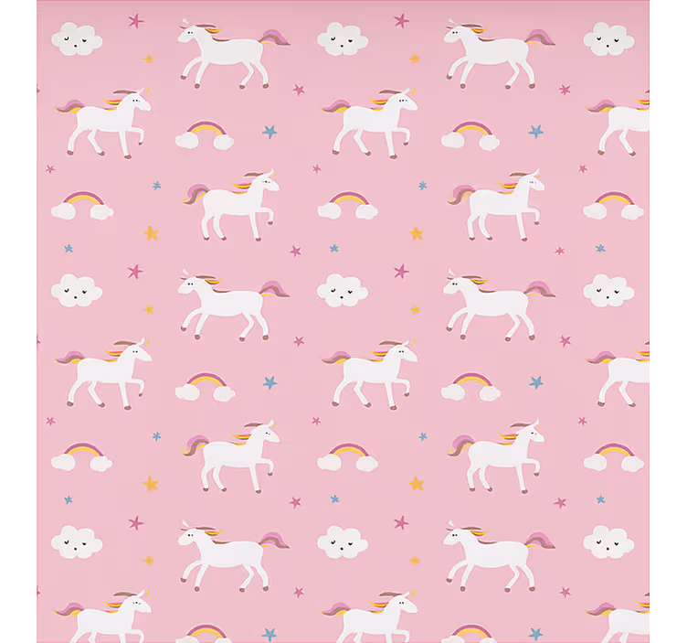 Skandinaviske rullegardiner med pink dansende enhorn - TenStickers