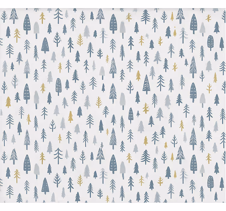 Skandinaviske rullegardiner vinter skov scene - TenStickers