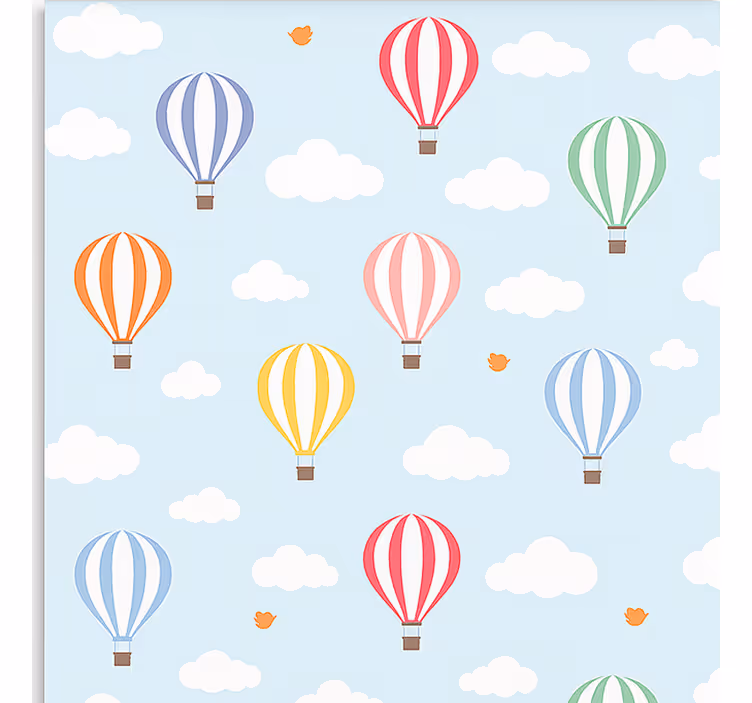 Skandinaviske rullegardiner i pastel farver ballon tur - TenStickers
