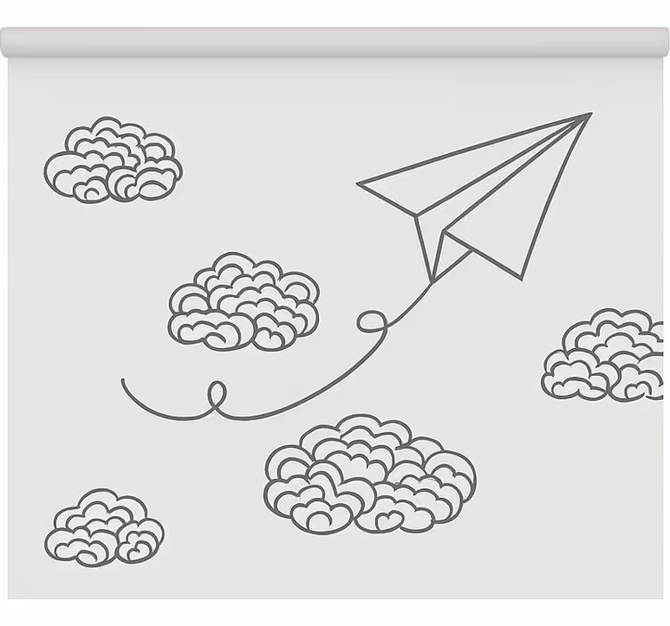 Skandinaviske rullegardiner minimalistiske papirfly - TenStickers