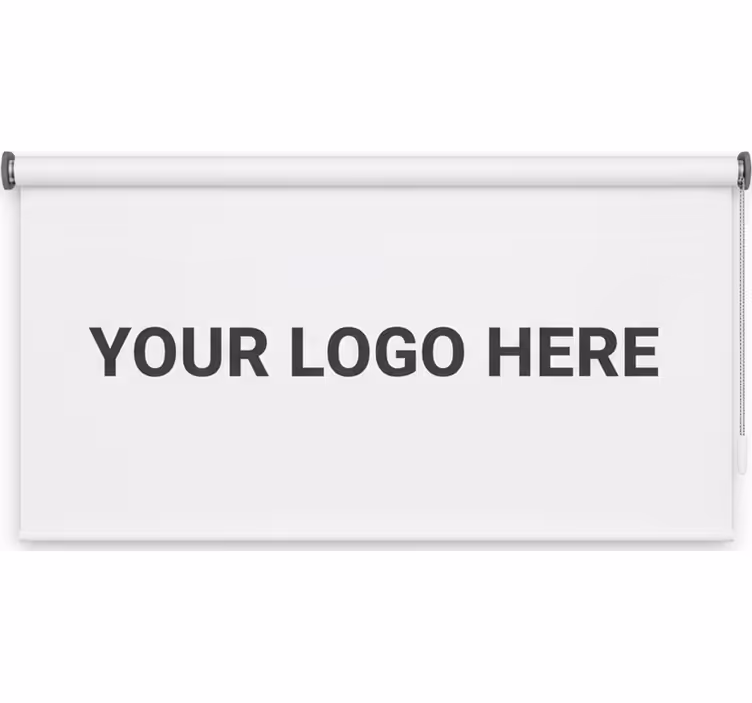 Kontor rullegardin med skræddersyet logo - TenStickers