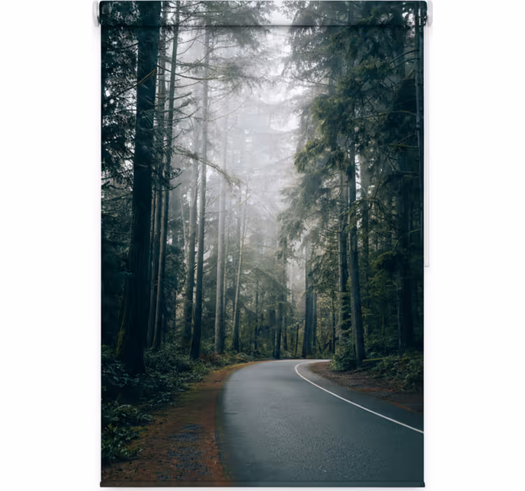 Rullegardin træ foggy pine vej - TenStickers