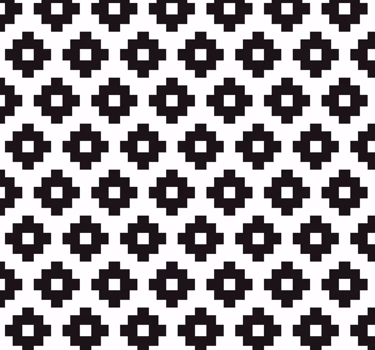 Rullegardin til badeværelse med geometrisk fliseinspiration - TenStickers