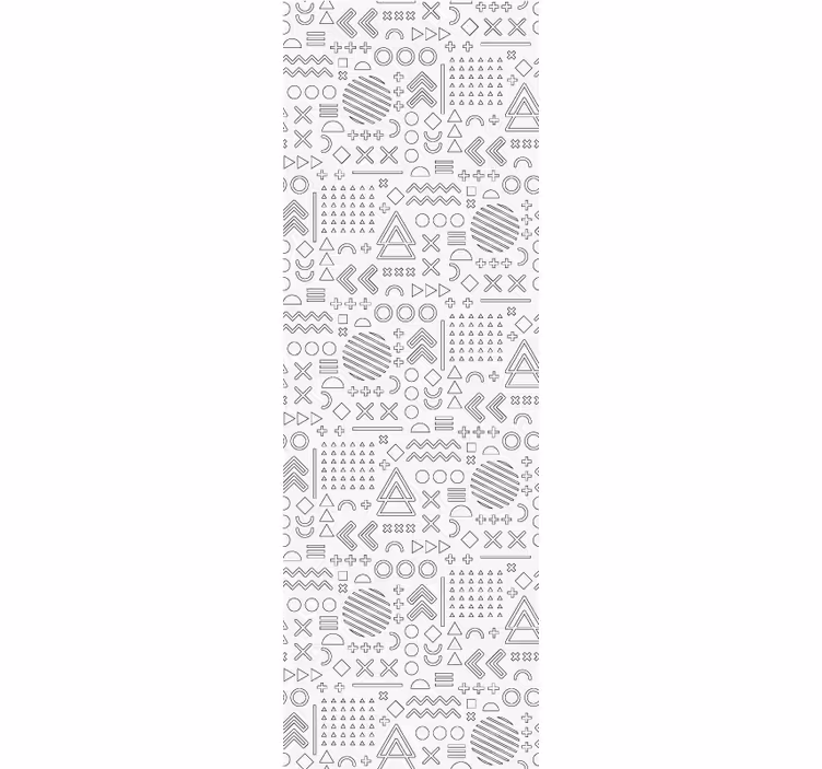 Rullegardiner til hjemmekontor med geometriske skitser - TenStickers