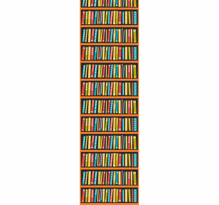 Rullegardiner til hjemmekontor farverigt bibliotek - TenStickers