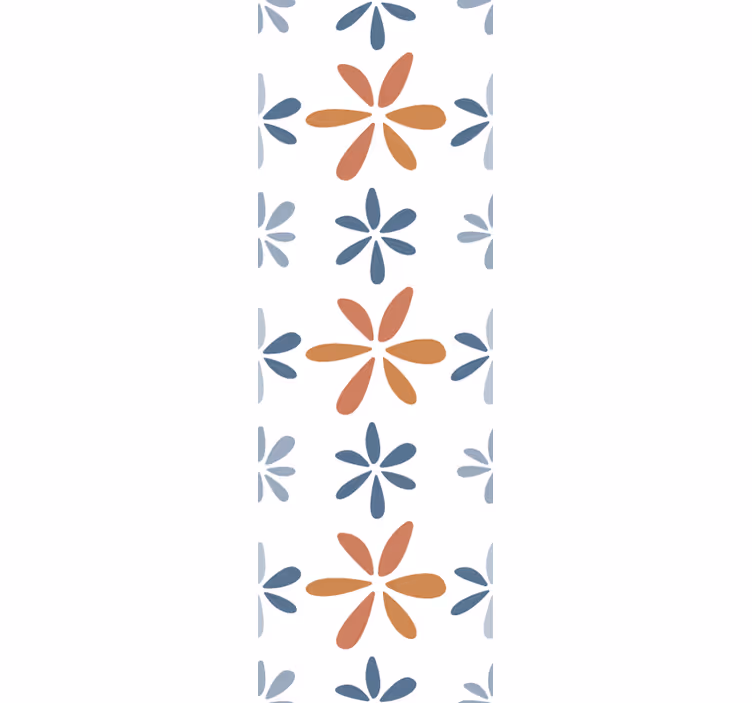 Rullegardin til spisestue med blomster geometriske mønstre - TenStickers