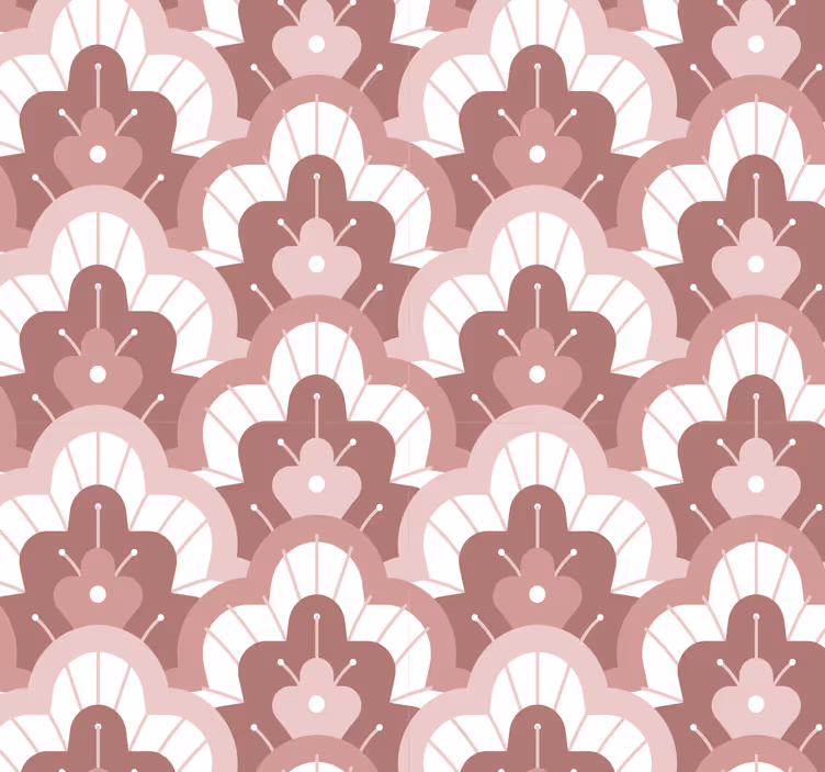 Rullegardin til spisestue i vintage rosa papir - TenStickers