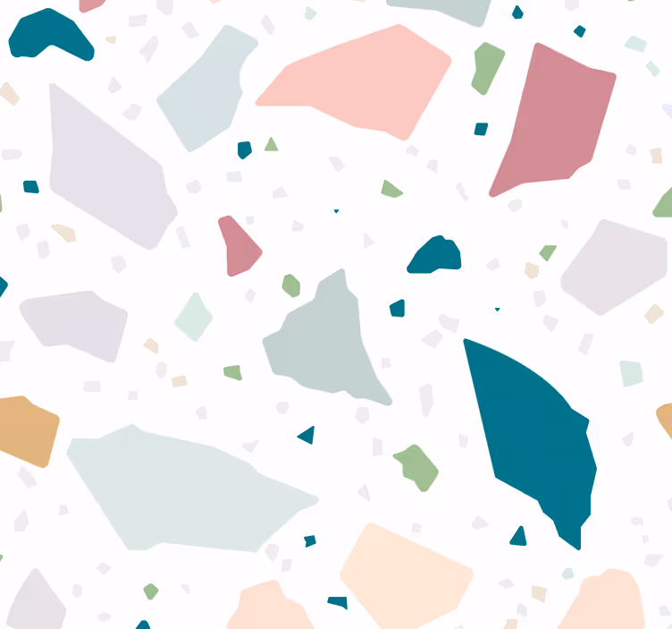 Rullegardin køkken farverigt geometrisk terrazzo - TenStickers