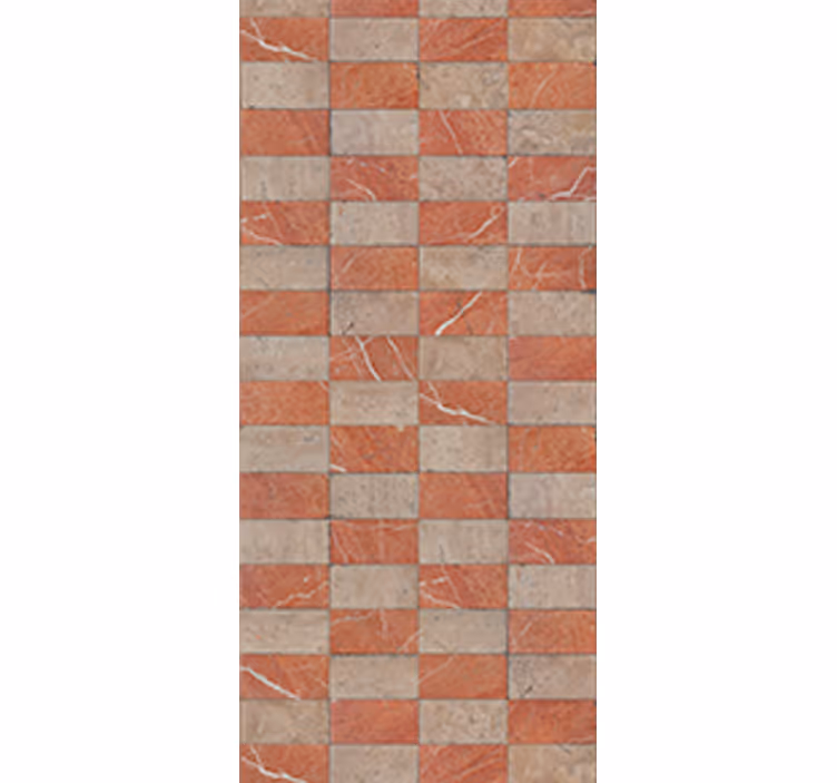 Rullegardin køkken geometriske beige fliser - TenStickers