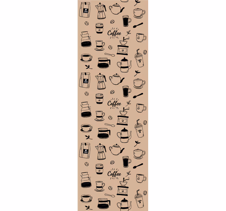 Rullegardin køkken kaffemotiv - TenStickers
