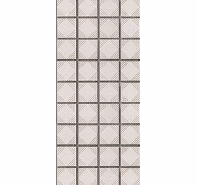 Rullegardin køkken hvide minimalistiske abstrakte fliser - TenStickers