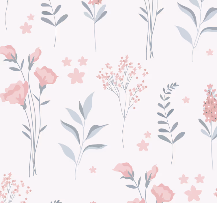 Rullegardin køkken lyserøde blomster - TenStickers