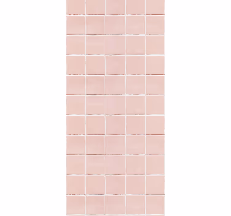 Rullegardin køkken enkle blush pink fliser - TenStickers