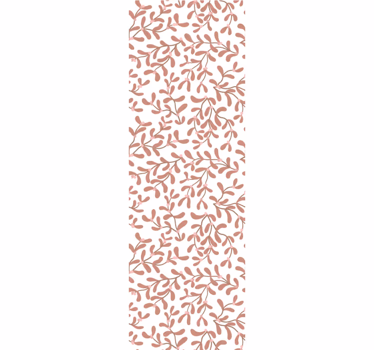 Rullegardin til spisestue terracotta små blade - TenStickers