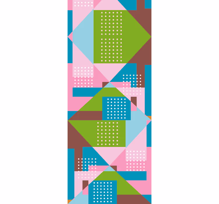 Rullegardin til spisestue pastel geometrisk mønster - TenStickers