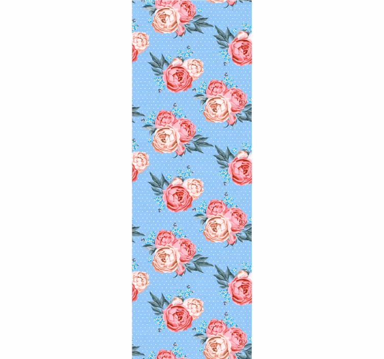 Rullegardin til spisestue i shabby chic med prikker - TenStickers