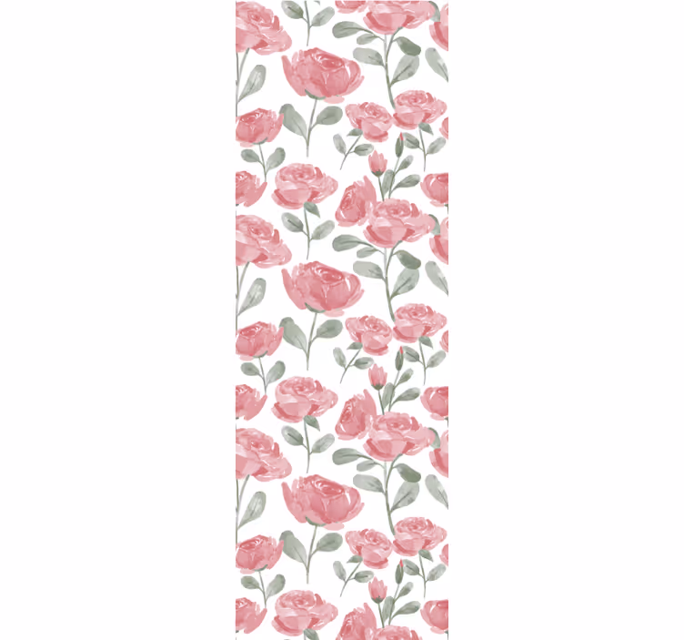 Rullegardin til spisestue med naturligt vintage rosemønster - TenStickers