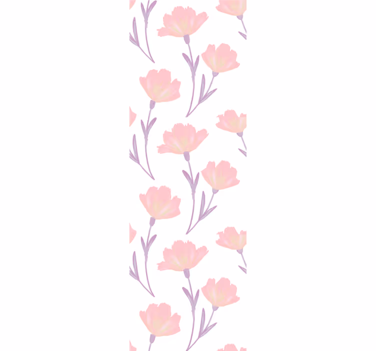 Rullegardin til spisestue med minimalistisk blomsterdesign - TenStickers