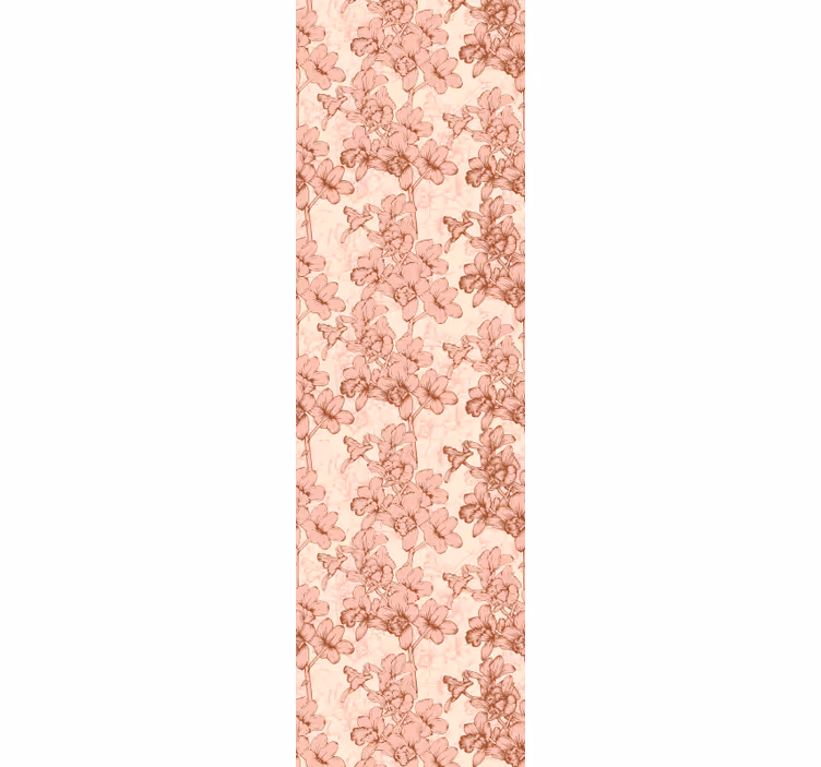 Rullegardin til spisestue med vintage 3d blomster - TenStickers