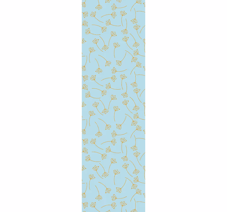 Rullegardin til spisestue blå nordiske planter - TenStickers