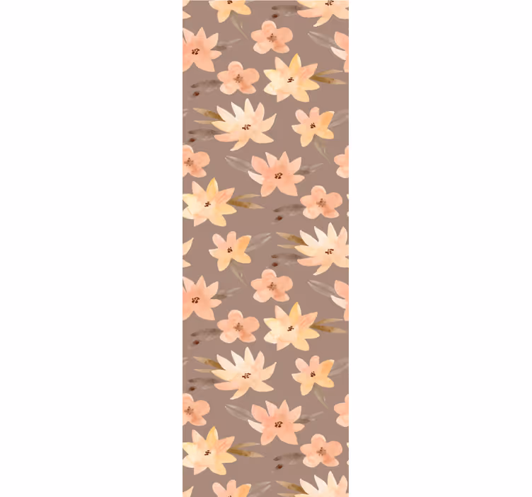 Rullegardin til spisestue aquarella blomster pastelfarver - TenStickers