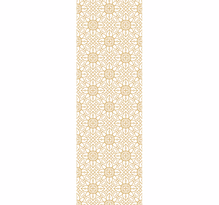 Rullegardin til spisestue moderne hvid blomsterdesign - TenStickers