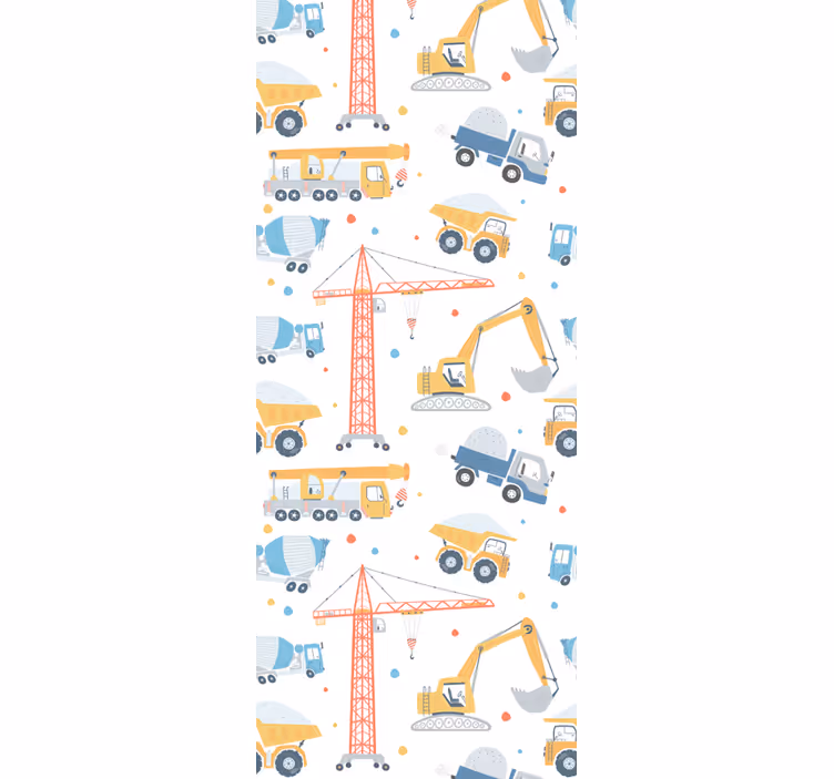Mørklægningsgardiner børn med bygge-motiver - TenStickers