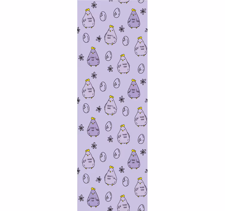 Mørklægningsgardiner børn kyllingemønster design - TenStickers