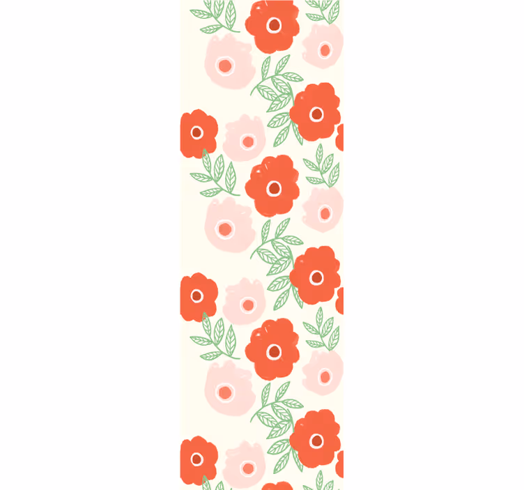Mørklægningsgardiner børn anemone blomstermønster - TenStickers
