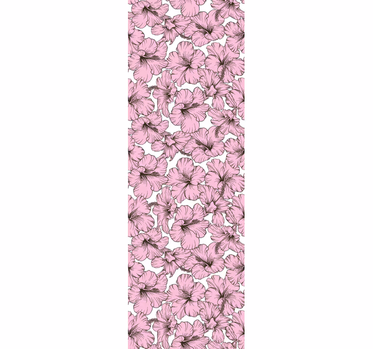Mørklægningsgardiner børn med hibiscus mønster - TenStickers