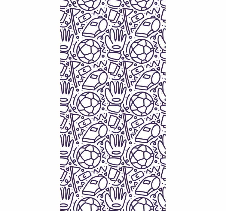 Mørklægningsgardiner børn sport doodle design - TenStickers